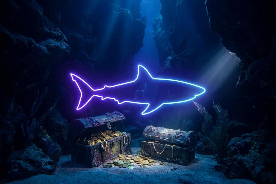 Слот Razor Shark акула под водой сокровища
